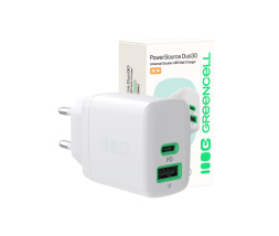 USB in USB-C 30W PD napajalnik - Greencell PowerSource Duo30