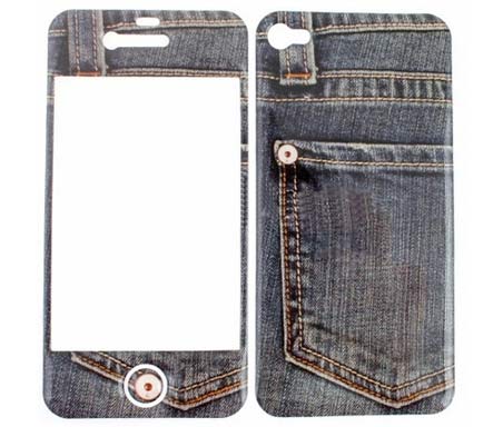 Zaščitna nalepka za iPhone 4 - Jeans