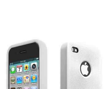 Ohišje Apple iPhone 4 silikonsko - belo