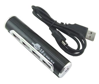 USB množilnik valj črni