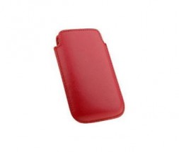 Usnjen etui za iPhone - rdeč