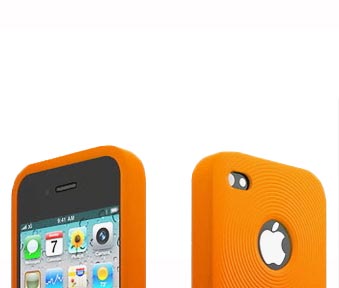 Ohišje Apple iPhone 4G silikonsko - oranžno