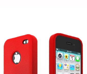 Ohišje Apple iPhone 4 silikonsko - rdeče