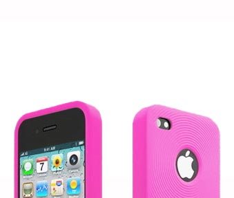 Ohišje Apple iPhone 4 silikonsko - roza