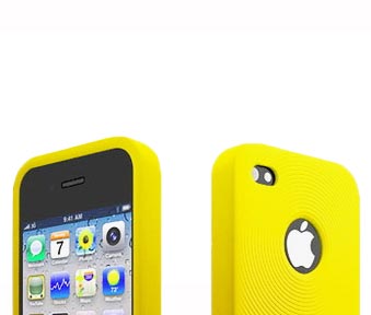 Ohišje Apple iPhone 4 silikonsko - rumeno