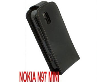 Usnjen etui za Nokia N97 mini - črn