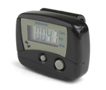 Pedometer števec korakov črn