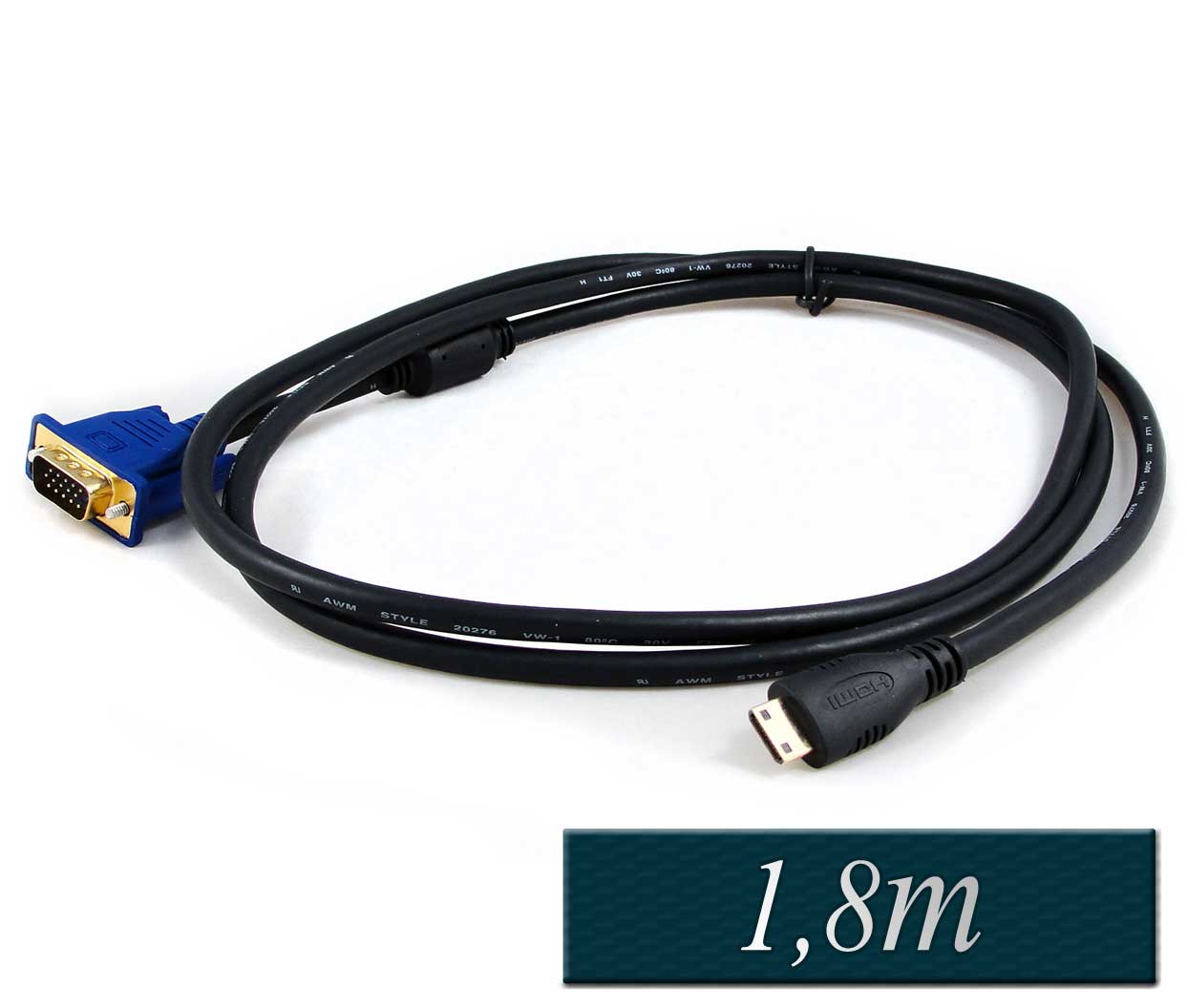 Kabel HDMI - VGA 1,8m