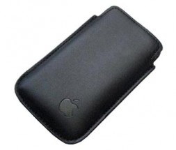 Usnjen žepek črne barve za iPhone