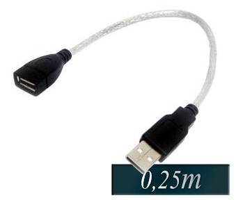 USB 2.0 kabel moški ženski 25cm