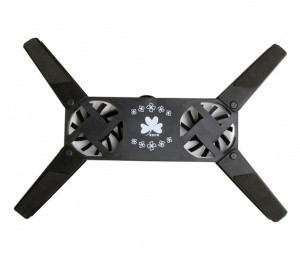 Hladilna plošča za notesnik - zložljiva, črne barve