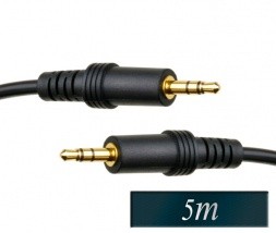 Avdio kabel 3,5mm stereo (m-m) 5m