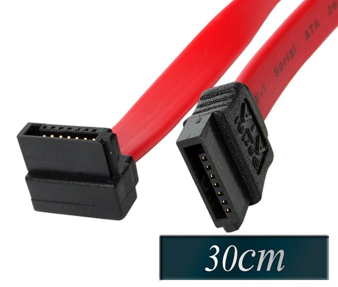 Sata 2 kabel 30cm 90 stopinjski