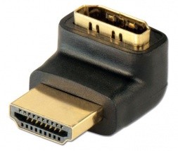 Adapter HDMI moški v HDMI ženski 90 stopinjski