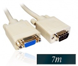 Kabel VGA/SVGA HD15 moški-ženski podaljšek 7m