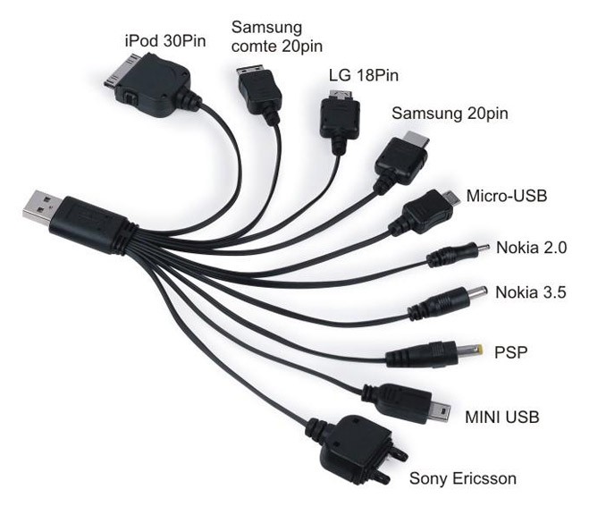 Univerzalni USB polnilni kabel za mobilne aparate
