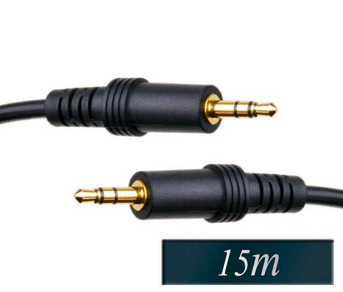 Avdio kabel 3,5mm stereo (m-m) 15m