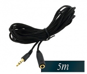 Avdio podaljšek 3,5mm 5m pleten