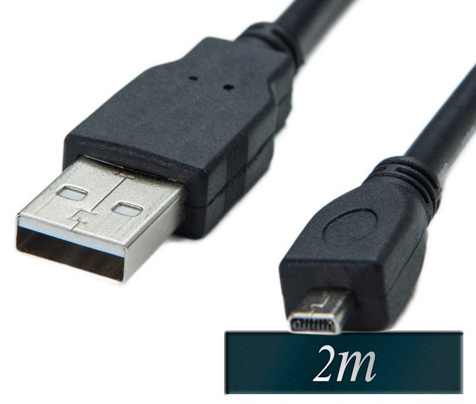 Kabel USB A na USB mini B 8 pinski 2m