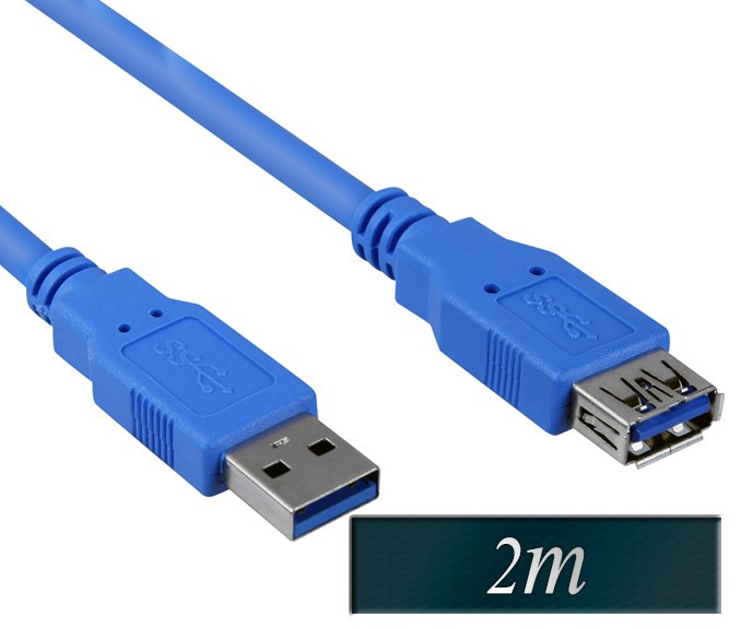 Podaljšek USB 3.0 A-A moški-ženski 2m