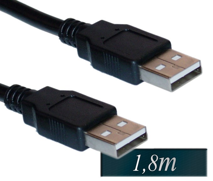 USB 2.0 kabel A-A moški-moški 1,8m