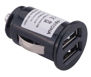 Avto vtičnica na 2 USB 2,1A