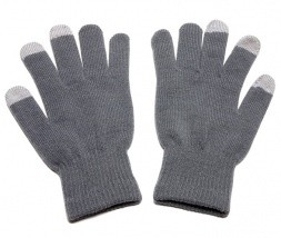 Sive kapacitivne rokavice za zaslone na dotik