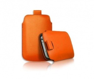 Etui za Samsung Galaxy S5 - oranžen žepek