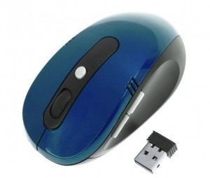 Brezžična miška modra