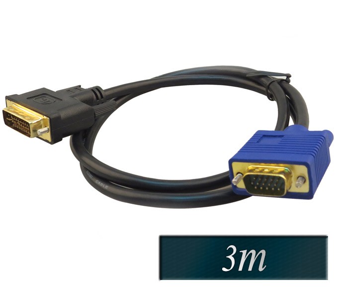 Kabel VGA moški na DVI-D moški 3m