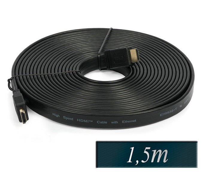Ploščat HDMI 1.4 kabel 1,5m