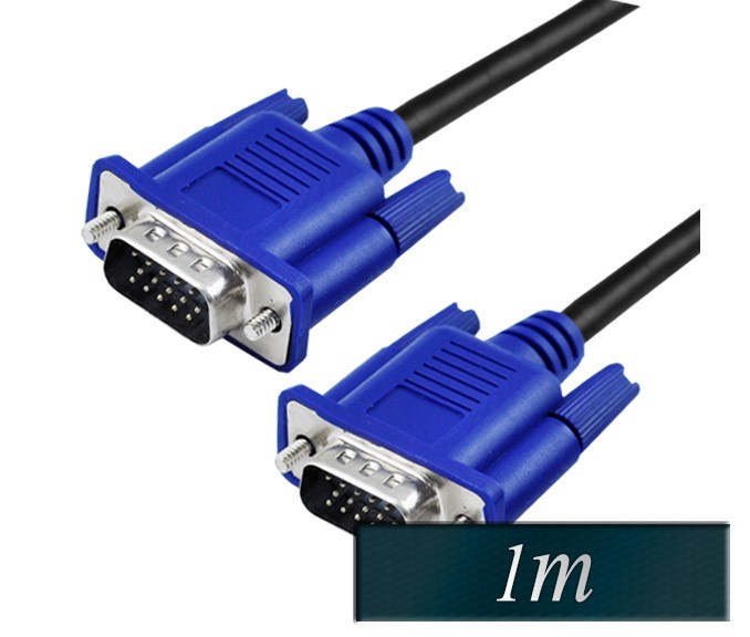 Kabel VGA HD15 moški moški 1m modri priključki