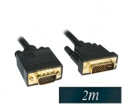 Kabel VGA moški na DVI-D moški 2m