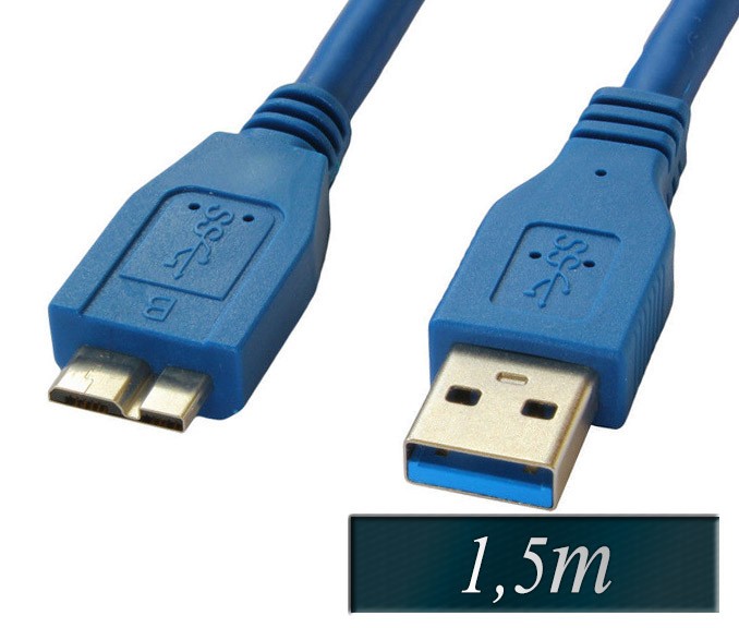 USB 3.0 kabel A moški na micro B moški 1,5m