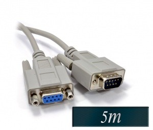 Podaljšek DB9 (RS232) 5m ženski - moški