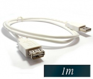 USB 2.0 podaljšek 1m bel