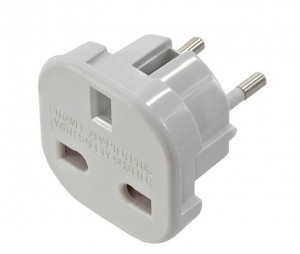 Adapter USA ali UK na EU vtič bel