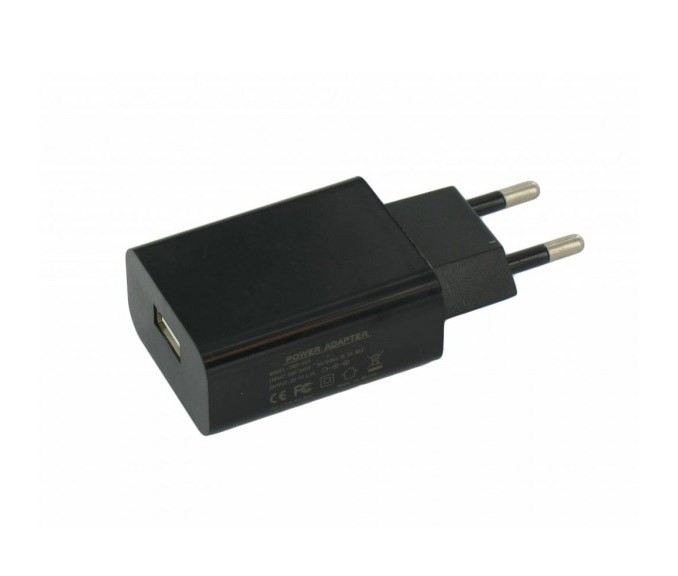 Omrežni polnilec USB 2100mA črn