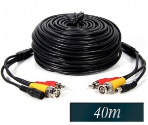 Kabel BNC z avdio in napajalnim kablom za CCTV 40m