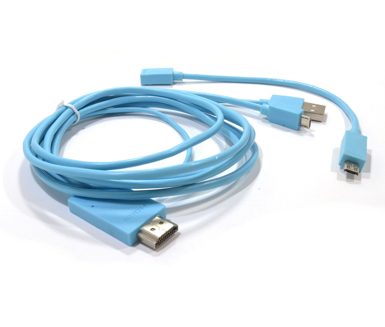 MHL micro USB na HDMI z USB adapterjem (5 na 11 pin) - moder