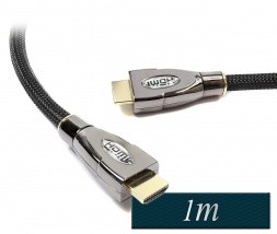 Premium HDMI 1.4 pleten kabel 1m
