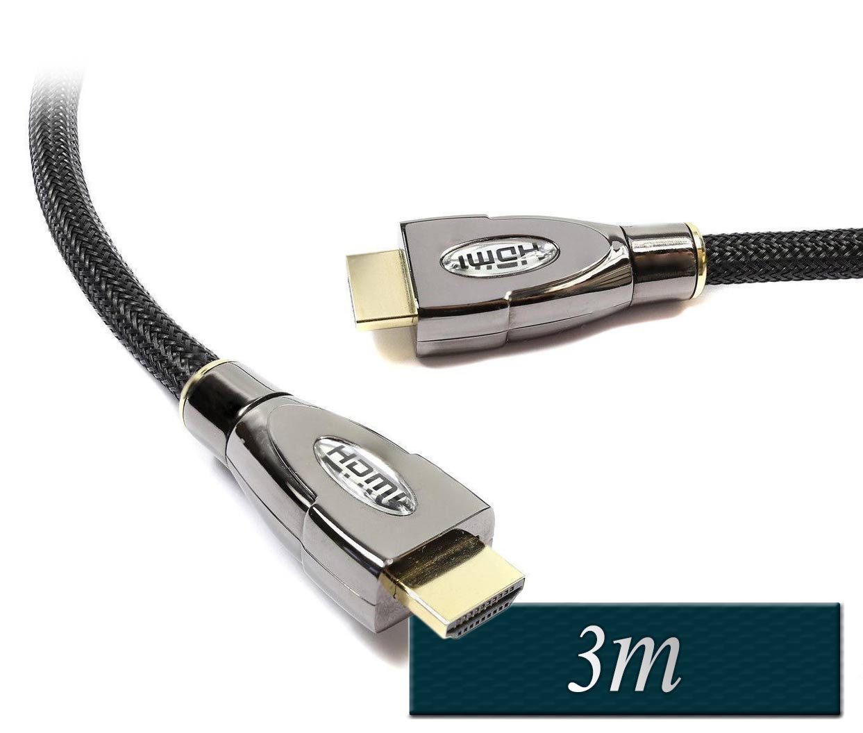 Premium HDMI 1.4 pleten kabel 3m