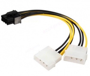 Adapter iz 2 x molex na 8 pin PCIE