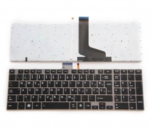 Slovenska tipkovnica za Toshiba Qosmio X870, X875, Satellite 950,.. črna/srebna