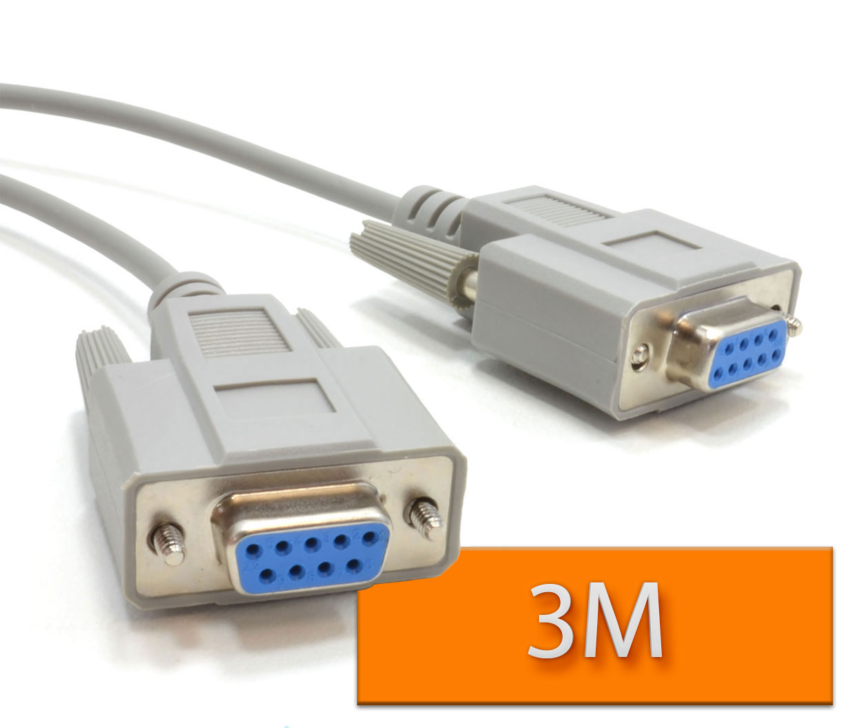 Kabel DB9 Null Modem (RS232) 3m ž-ž