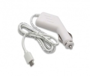 Avto polnilec USB C 2000mA - bele barve