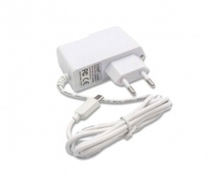 Polnilec USB C 2000mA - bele barve