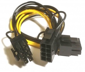 Adapter 8 pin PCI-E ženski na 2 x PCI-E moški