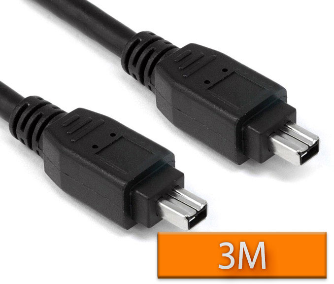 Firewire kabel IEEE 1394a 4 pin 3m