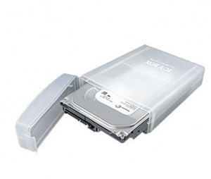 Zaščitna škatla za 3.5 disk prozorno bela